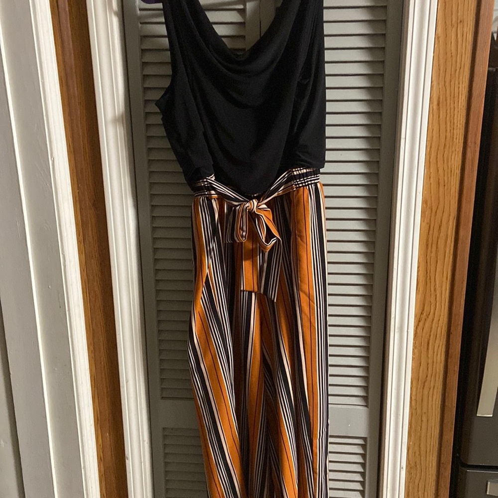 Wide leg romper